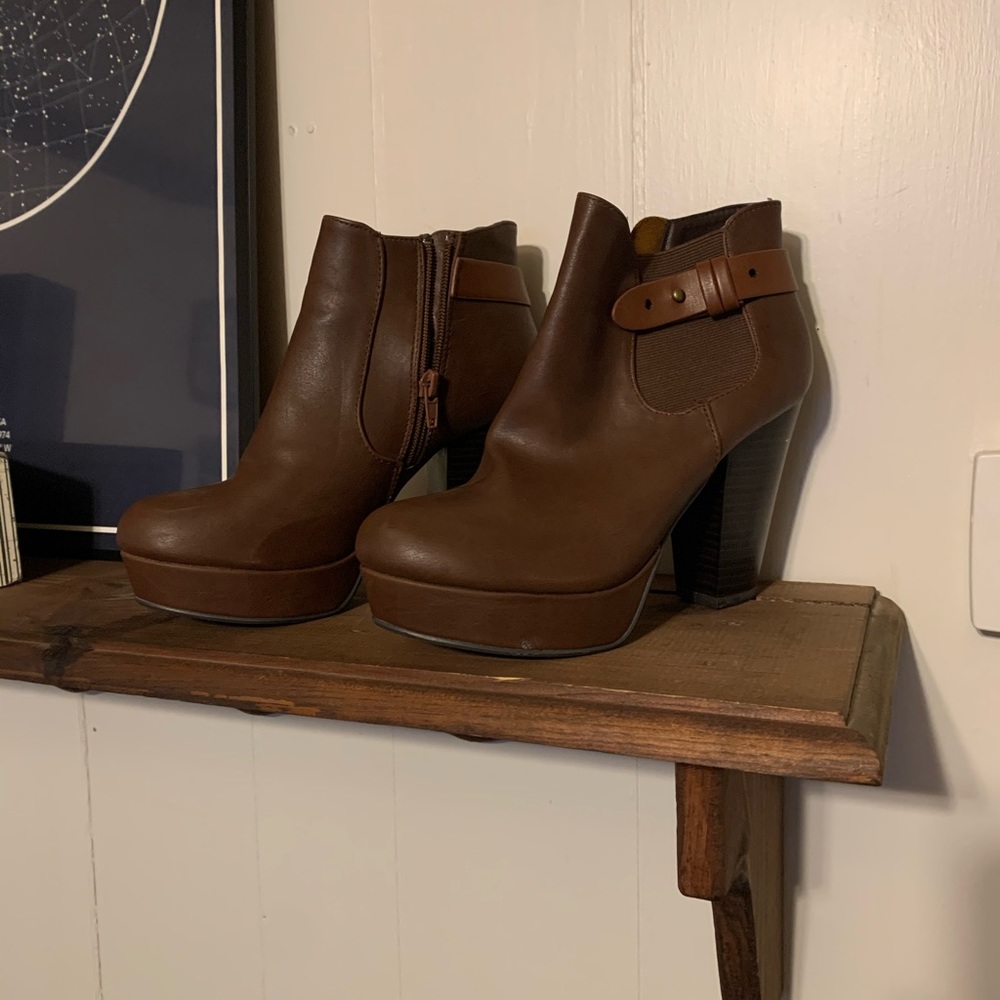 Brown booties